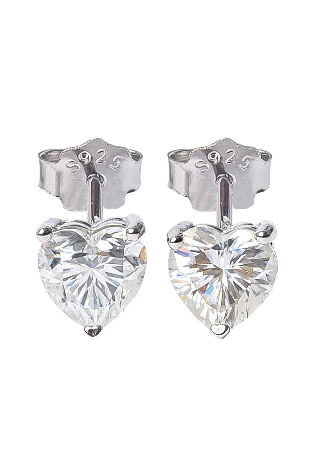 Brinco Coração MOISSANITE 6MM